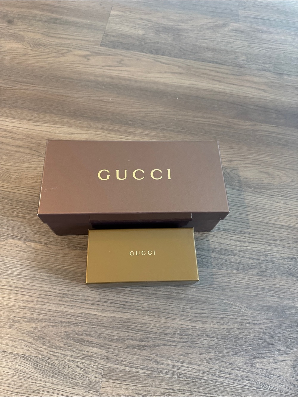 Gucci Brown and Gold Gift Boxes